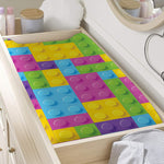 Colorful Building Blocks Pattern Print Changing Pad Cover