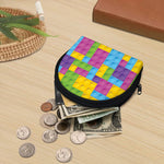 Colorful Building Blocks Pattern Print Coin Purse
