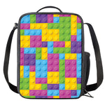 Colorful Building Blocks Pattern Print Crossbody Lunch Bag