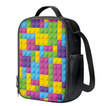 Colorful Building Blocks Pattern Print Crossbody Lunch Bag