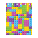 Colorful Building Blocks Pattern Print Curtain