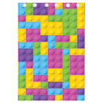 Colorful Building Blocks Pattern Print Curtain