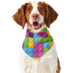 Colorful Building Blocks Pattern Print Dog Bandana