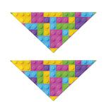 Colorful Building Blocks Pattern Print Dog Bandana