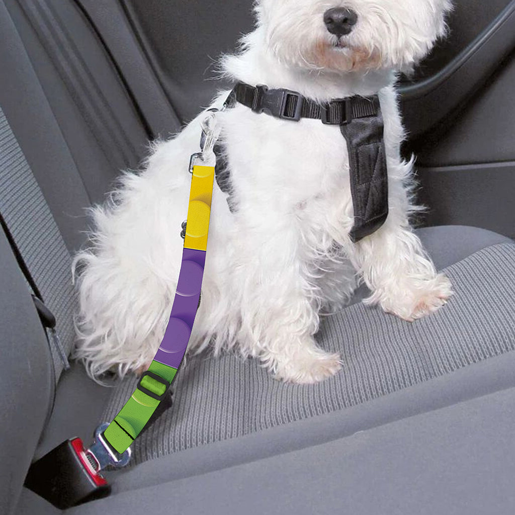 Colorful Building Blocks Pattern Print Dog Seat Belt