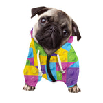 Colorful Building Blocks Pattern Print Dog Zip Up Hoodie