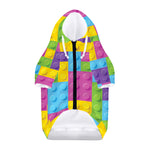 Colorful Building Blocks Pattern Print Dog Zip Up Hoodie