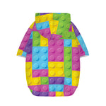 Colorful Building Blocks Pattern Print Dog Zip Up Hoodie