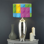 Colorful Building Blocks Pattern Print Drum Lamp Shade