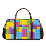 Colorful Building Blocks Pattern Print Duffle Bag