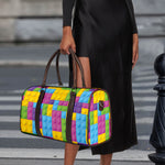 Colorful Building Blocks Pattern Print Duffle Bag