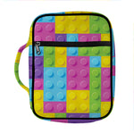 Colorful Building Blocks Pattern Print Front Pocket Bible Bag