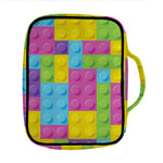 Colorful Building Blocks Pattern Print Front Pocket Bible Bag