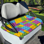 Colorful Building Blocks Pattern Print Golf Cart Seat Cover