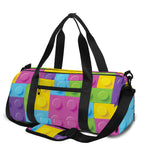 Colorful Building Blocks Pattern Print Gym Bag