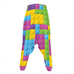 Colorful Building Blocks Pattern Print Hammer Pants