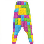 Colorful Building Blocks Pattern Print Hammer Pants