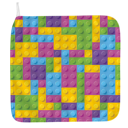 Colorful Building Blocks Pattern Print Hand Towel