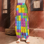 Colorful Building Blocks Pattern Print Harem Pants