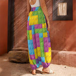 Colorful Building Blocks Pattern Print Harem Pants