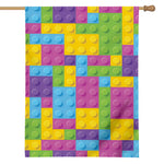 Colorful Building Blocks Pattern Print House Flag
