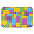 Colorful Building Blocks Pattern Print Indoor Door Mat