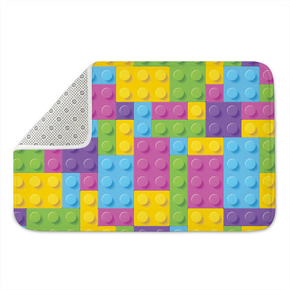 Colorful Building Blocks Pattern Print Indoor Door Mat