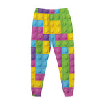 Colorful Building Blocks Pattern Print Jogger Pants