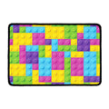 Colorful Building Blocks Pattern Print Kitchen Mat