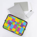 Colorful Building Blocks Pattern Print Laptop Sleeve