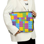 Colorful Building Blocks Pattern Print Laptop Sleeve