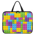 Colorful Building Blocks Pattern Print Laptop Sleeve With Handle