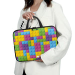 Colorful Building Blocks Pattern Print Laptop Sleeve With Handle