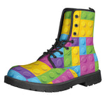 Colorful Building Blocks Pattern Print Backpack