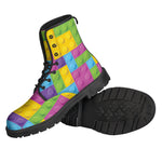 Colorful Building Blocks Pattern Print Backpack