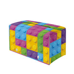 Colorful Building Blocks Pattern Print Leather Tissue Box Cover