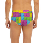 Colorful Building Blocks Pattern Print Men's Briefs