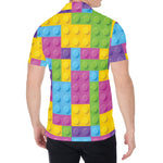 Colorful Building Blocks Pattern Print Men's Shirt