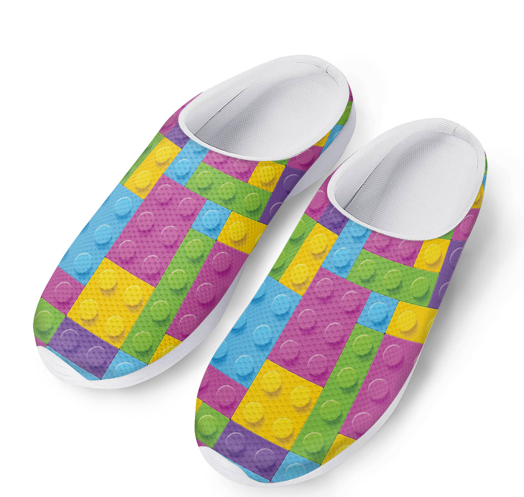 Colorful Building Blocks Pattern Print Mesh Casual Shoes
