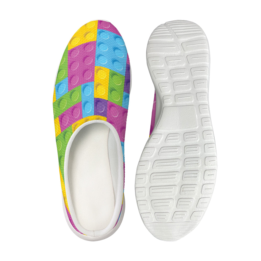 Colorful Building Blocks Pattern Print Mesh Casual Shoes
