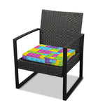 Colorful Building Blocks Pattern Print Outdoor Seat Cushion Cover