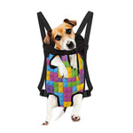 Colorful Building Blocks Pattern Print Pet Carrier Backpack