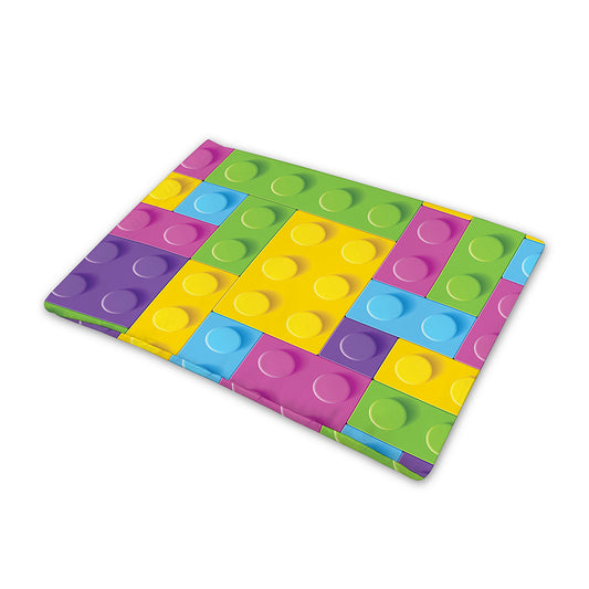 Colorful Building Blocks Pattern Print Pet Cooling Mat Cover