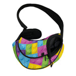 Colorful Building Blocks Pattern Print Pet Sling Carrier