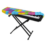 Colorful Building Blocks Pattern Print Piano Keyboard Cover