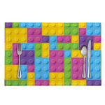 Colorful Building Blocks Pattern Print Placemat