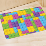 Colorful Building Blocks Pattern Print Polyester Doormat