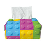 Colorful Building Blocks Pattern Print Rectangle Tissue Box Cover