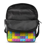 Colorful Building Blocks Pattern Print Rectangular Crossbody Bag