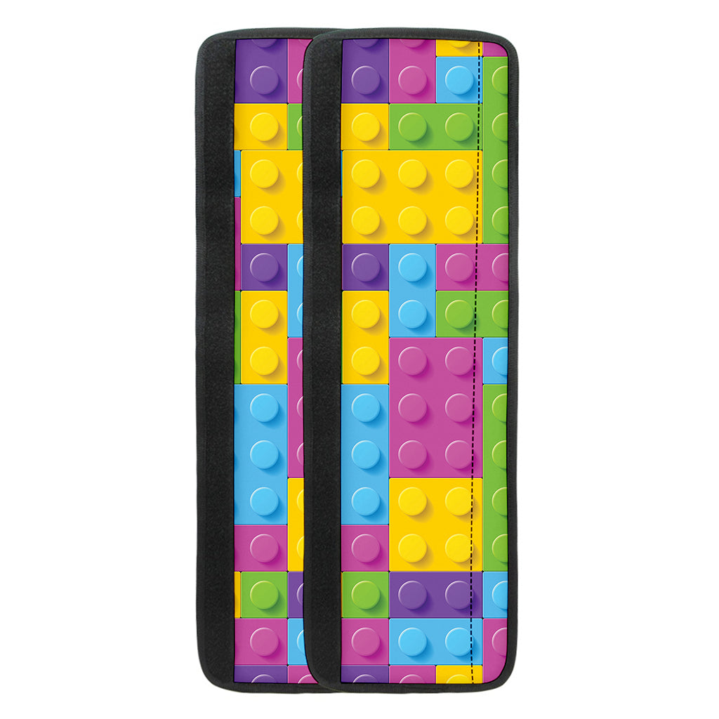 Colorful Building Blocks Pattern Print Refrigerator Handle Covers
